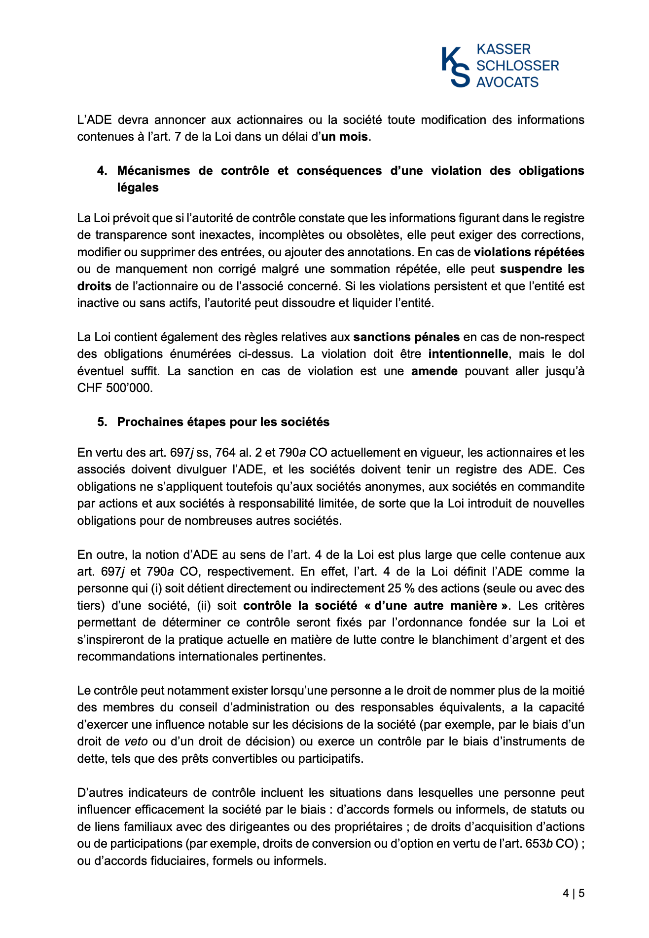 Nouvelle loi sur la transparence des personnes morales et l’identification des ayants droit économiques : Nouvelles obligations et champ d’application