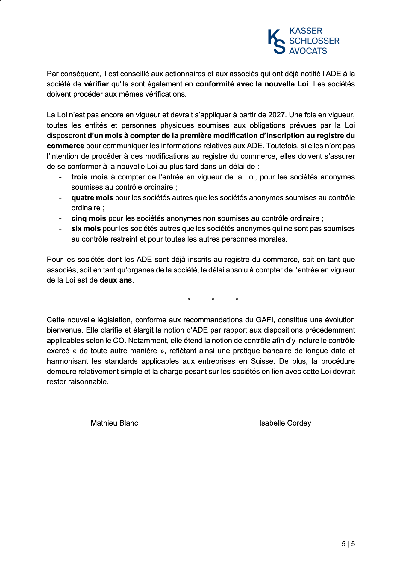 Nouvelle loi sur la transparence des personnes morales et l’identification des ayants droit économiques : Nouvelles obligations et champ d’application