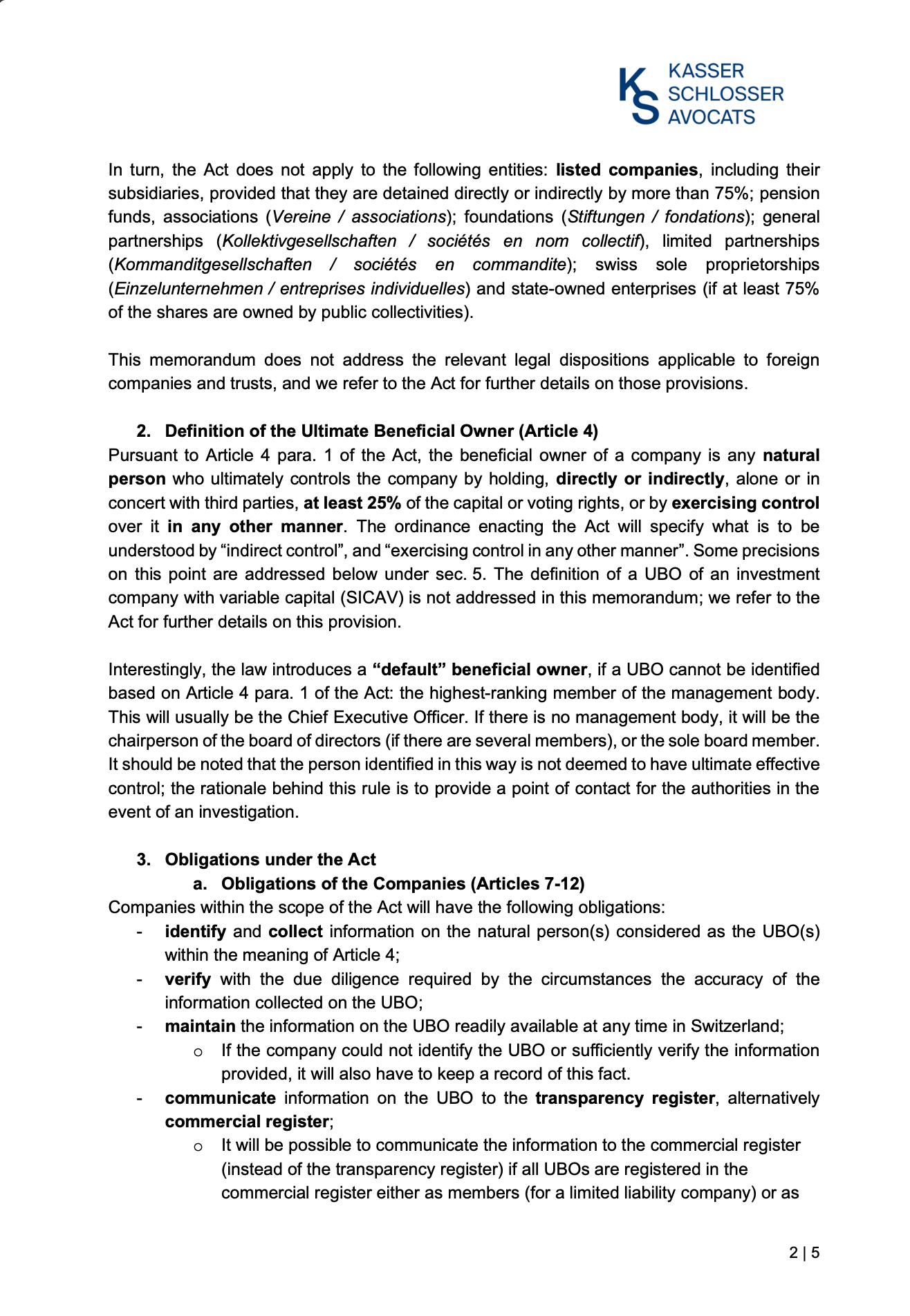 New Obligations on Legal Entity Transparency and Beneficial Ownership: Who Is Affected?